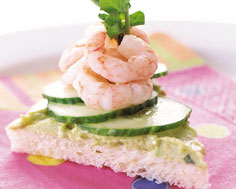 Baby Shrimp with Avocado Butter